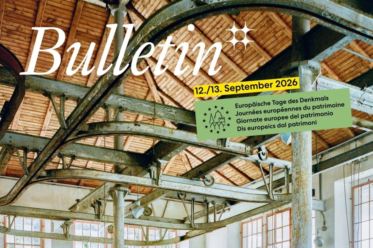 Cover der Ausgabe 2/2026 des Bulletin von Netzwerk Kulturerbe Schweiz
