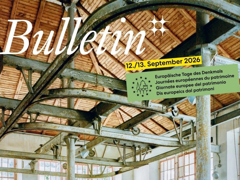 Cover der Ausgabe 2/2026 des Bulletin von Netzwerk Kulturerbe Schweiz